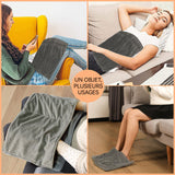 Chauffe-pieds en graphène 30 x 50 cm Velours cristal 10 W Température constante intelligente Alimentation USB Sûr et confortable