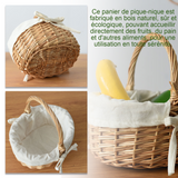 Panier de pique-nique 20x17x21cm panier de pique nique panier de plage corbeille a fruits panier pique nique panier stockage