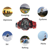 Bracelets de survie 6 en 1 montre-bracelet de survie en plein air paracord boussole thermomètre sifflet tournevis boite a montre