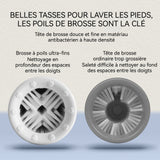 Nettoyeur de pattes 14,5 x 9 cm Poils doux antibactériens Manuel Lavage facile des pieds Pour chats et chiens Nettoyeur Pattes