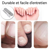 Lime à ongles 9,2x1,6cm poignée confortable trou de suspension pour le rangement en acier inoxydable avec étui en cuir argenté