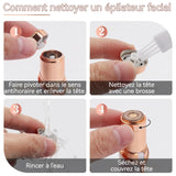 Épilateur 100mah 5W tête de coupe arrondie convient à tout le corps conception silencieuse petit et portable rechargeable blanc