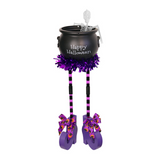 Halloween 60 x 17,5 cm pot de bonbons de sorcière squelette qui brille dans le noir décoration hauteur réglable exterieur decoration