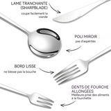 Couverts de table 40 pcs 410 acier inoxydable ménagère pour 8 personnes ensemble de couverts comprend couteau fourchette cuillère
