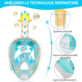 Masque de plongée masque tuba adulte anti-buée anti-fuite de équipé d'un tube de respiration sèche de haute qualité pour adultes