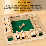 Jeu de plateau 22x22cm Jeu de dés 4 joueurs ou plus Jeux de table en bois Jeux en famille  Jouets de fête pour plusieurs personnes