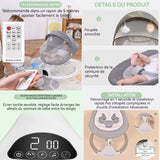 Balancelle electrique 5 modes LED transat balancelle avec télécommande balancement minuterie bluetooth musique transat électrique