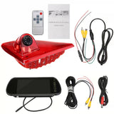 améra de recul ABS 7 pouces modèle 12 v 2 w feu stop universel caméra d'image de recul lentille tout verre caméra étanche IP67