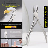 oupe Ongles Inox Professionnel Ergonomique Ciseaux à Ongles pour Pédicure Manucure Peau Morte Pied et Main Design Durable Argent
