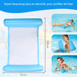 Fauteuil gonflable piscine 130x22x73cm pvc pliable portable flottant pour piscine pour piscine/plage chaise flottante gonflable