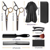 iseaux de coiffure 6 pouces 10 PCS Acier inoxydable Multifonction Convient à un usage professionnel en salon Ciseaux Coiffure