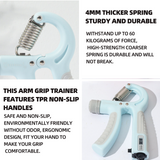 Hand grip force de préhension réglable force de préhension 5-60 kg renforçateur de bras design ergonomique antidérapante Bleu ciel