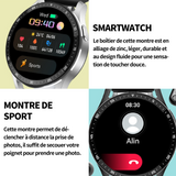 Smartwatch 46.2 x 54.7mm connected watch montre détection des mouvements bluetooth montre de sport oreillette bluetooth 2 en 1