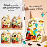 Blocs de construction 25x35cm puzzle de construction de cubes tetris pour le développement éducatif des enfants jouets montessori
