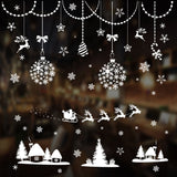 Autocollants de Noël  Ensemble de combinaisons  Autocollants Sans trace  Autocollants pour fenêtres de Noël Décorations festives