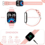 Montre connectée 1,85 pouce Montre connectée à écran tactile avec fonction téléphone Avec détection de mouvement IP68 étanche