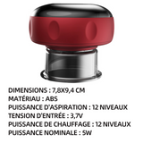 Machine de thérapie 5w écran LCD niveaux chauffage à 12 niveaux force succion ventouse électrique masseur de ventouses électrique