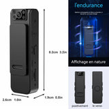 Mini camera sans fil 1080p 12 millions pixels 400mah wifi vision nocturne infrarouge conception du clip arrière réduction du bruit