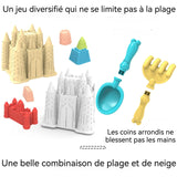 Jouet de plage 14PCS avec des outils de château et de pelle jeux de plage jouet de plage enfant jouets de plage jouets de sable