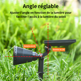 1 pièce Projecteur solaire 7LED projecteur  paysage étanche pour cour extérieure projecteur de paysage au sol de parc Lampadaire