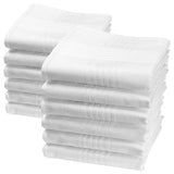 12Pièces mouchoirs blancs 100% coton 38cm*38cm  Mouchoirs Blancs Economiques mouchoirs en tissu femme coton blanc Modèle Valentin