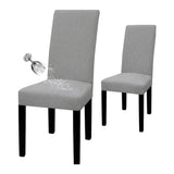 4 pièces Couvertures de chaises de restaurant  Housse de chaise couleur pure  Gris  Housse de chaise siamoise  Hôtel  Ménage