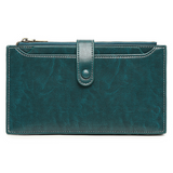 Porte-Monnaie Femme Grande Capacite 21 x11cm Porte Monnaie avec 19 emplacements Cartes RFID Blocage Bordeaux Porte-Monnaie
