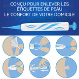 Verrue kit de retrait d'étiquettes cutanées outils avec 40 bandes micro stylo pour enlever facilement étiquettes skin label remover