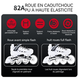 Patins à roues alignées patins à roulettes de taille réglable avec roues éclairées patins à roues alignées pour adultes et enfants