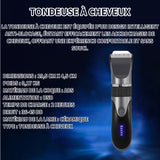 Tondeuse à cheveux rechargeable avec tête de coupe en céramique 3 peignes cheveux tondeuse professionnel  de coupe cheveux sans fil