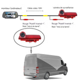 Caméra de recul 928x720px 170degrés radar de recul intelligent sans percer trous son d'alarme d'image radar de caméra navigateur