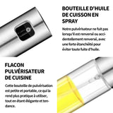 Flacon pulvérisateur d'huile 2pièces flacon pulvérisateur d'huile de cuisson de cuisine 100ml vaporisateur d'huile à pression argent