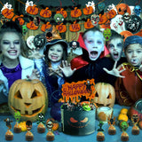 Ballon 59 pcs Drapeau de décoration d'Halloween Ensemble de fête fête à thème d'Halloween Contient une variété d'accessoires
