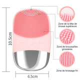 Brosse Nettoyante Visage Électrique Quatre vitesses Étanche IPX7 Tête de brosse à trois zones Portable Brosse nettoyante visage