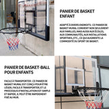 Panier de basket 112x72 cm taille du panneau de basket montage mural panneau de basket suspendu avec vis plaque d'acier PVC noir