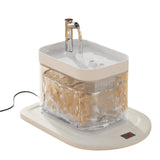Fontaine à Eau pour Chat 1.5L grande capacité chauffage intelligent Fontaine a Eau Chat Silencieux Distributeur Eau Chat Automatique