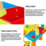 Table d'activité 25 accessoires table sable et eau table eau sable table d'eau exterieur jouet d'été pour enfants filles et garçons