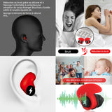 Bouchon d'oreille 9-12mm diamètr rouge bouchons d'oreille en silicone réduction du bruit réutilisables bouchons d'oreille sommei