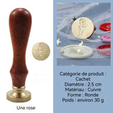 achet De Cire Personnalisé 2.5cm Personnalisé Sceau En Laiton Rétro Avec Poignée En Bois Timbre De Cire À Cacheter Carré Logo