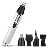 Tondeuse à poils de nez 400 mAh 4 en 1 rechargeable par USB compacte et portable avec coupe-poils de nez et tondeuse à sourcils