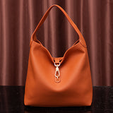 Sac à aisselles à une épaule sac de grande capacité dames sac en PU motif de galets de grain portable rétro boulette sac à dos