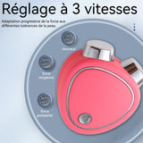 Instrument de beauté 3 vitesses réglables double rouleau 60x50x25mm mini appareil beauté micro-courant masseur de voyage portable