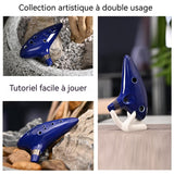 Ocarina 16x9x4,5cm 12 trous Soigneusement conçu Matériaux de haute qualité Instruments de musique exquis Périphériques de jeu