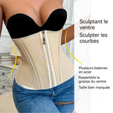 einture abdominale tour de taille 88cm facile à porter durable confortable et respirant ceinture amincissante pour femme abricot