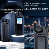 Mini caméra corporelle 4k 32go wifi vision nocturne objectif pivotant à 180 degrés avec enregistrement audio caméra d'action