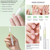 Huile cuticules ongles 5ml stylo pinceau pour vernis à ongles nourrissant stylo pinceau à huile rotatif hydrater le bout des doigts