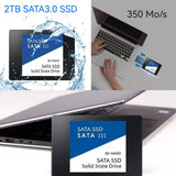 Disque Dur Interne 2To SATA3,0 SSD transfert haute vitesse 350 M/s avec le système Winxp+Windows7/8/10/11+OS disque dur solides