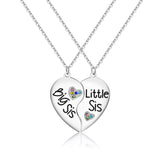 Collier cousu en forme de cœur avec strass, pendentif lettre meilleur ami et meilleur ami, cadeau de vacances, nouvelle collection