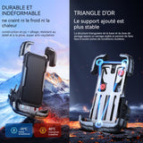 Support telephone moto 14,8x9,7x5cm 360 degrés rotation résistant aux chocs porte telephone velo pour téléphones de 4,7-7,0 pouces