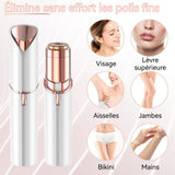 Épilateur 100mah 5W tête de coupe arrondie convient à tout le corps conception silencieuse petit et portable rechargeable blanc